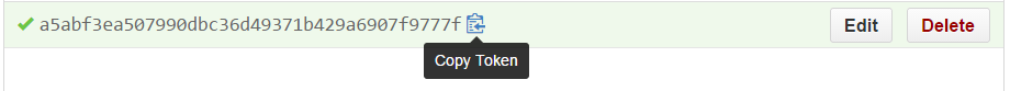 Copying a GitHub token